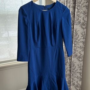 Ann Taylor Royal Blue Long Sleeve Dress